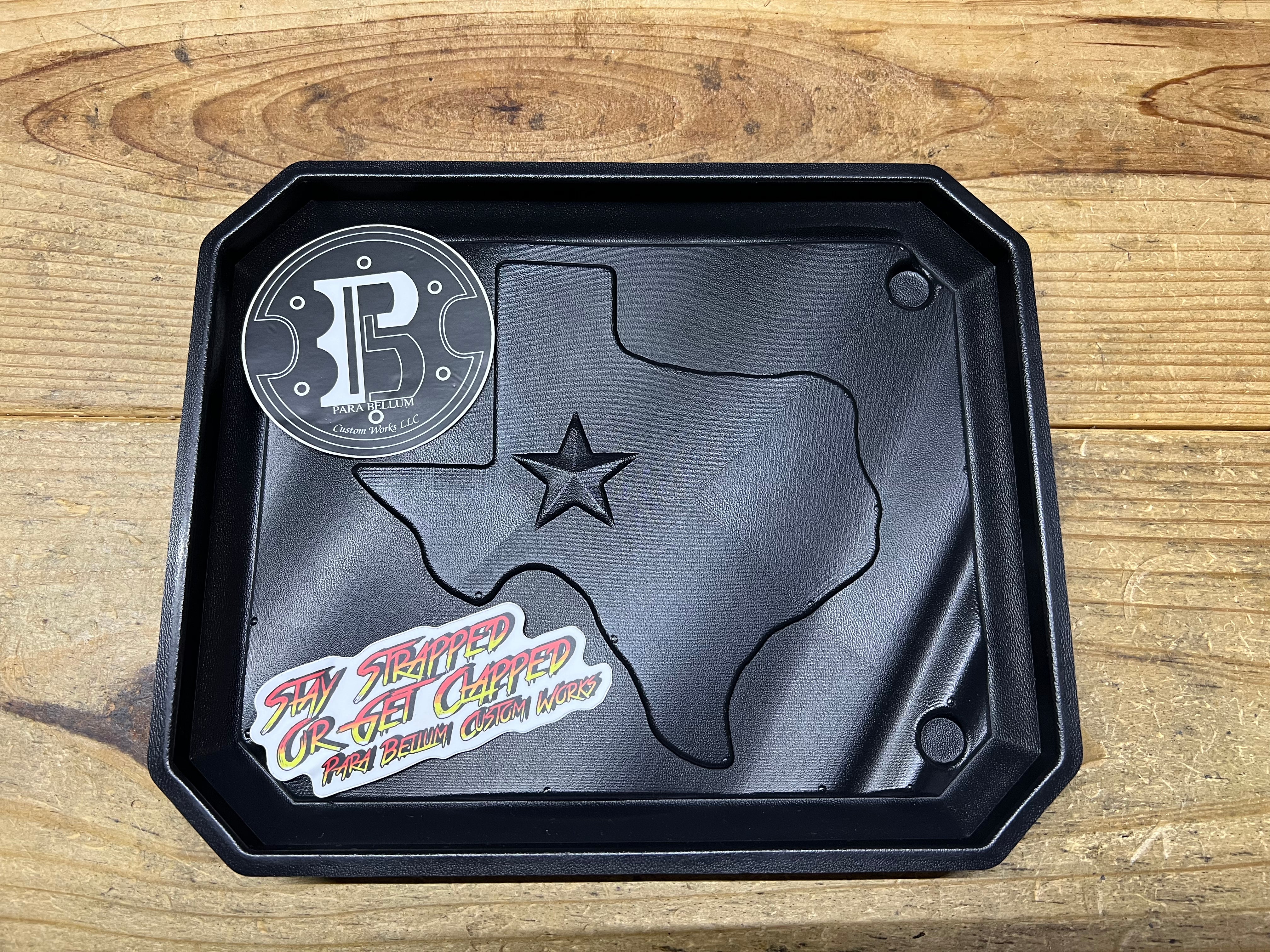 Texas Ostrich Inlaid EDC Valet Tray